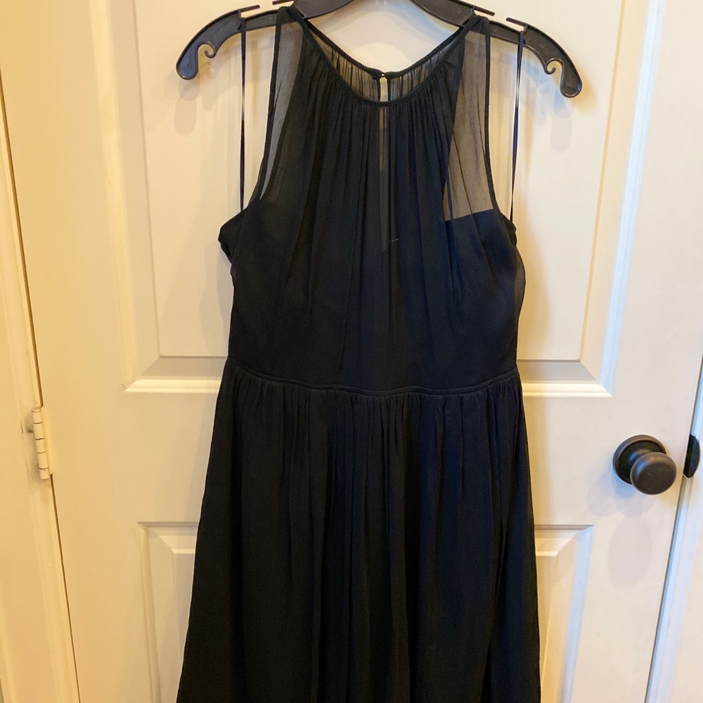 NWT Jcrew black chiffon dress